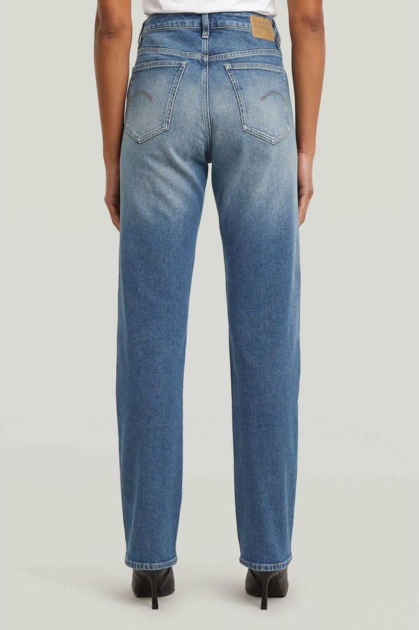 G-STAR high waist straight leg jeans medium blue denim
