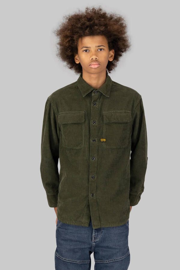 G-Star RAW Overhemd CPO Regular voor jongens Groen jongens