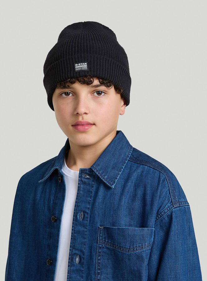 G-STAR katoenen muts zwart Effen | Muts van - Foto 3
