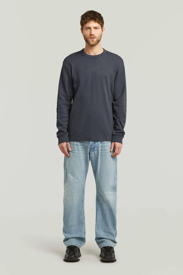 G-Star RAW Longsleeve Nifous R met geribbelde inzet aan de voorkant