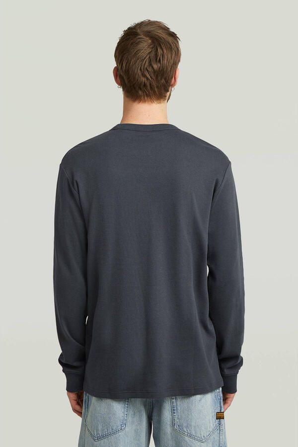 G-Star RAW Longsleeve Nifous R met geribbelde inzet aan de voorkant - Foto 2
