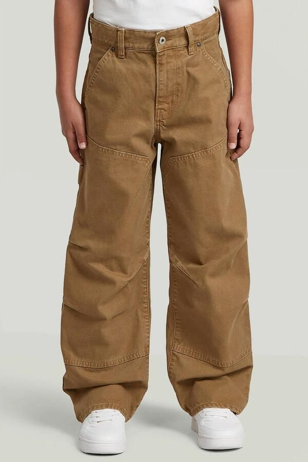 G-STAR loose fit jeans beige Jongens Katoen Effen
