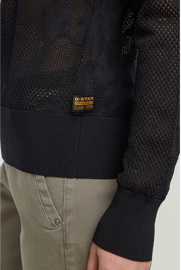 G-Star RAW Pointelle Gebreide Pullover Zwart Dames