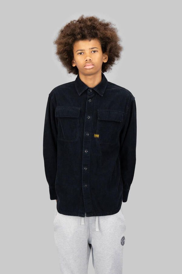 G-Star RAW Overhemd CPO Regular voor jongens Donkerblauw jongens
