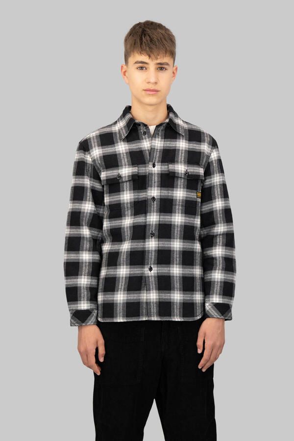 G-Star RAW Overhemd CPO Padded voor jongens Groen jongens