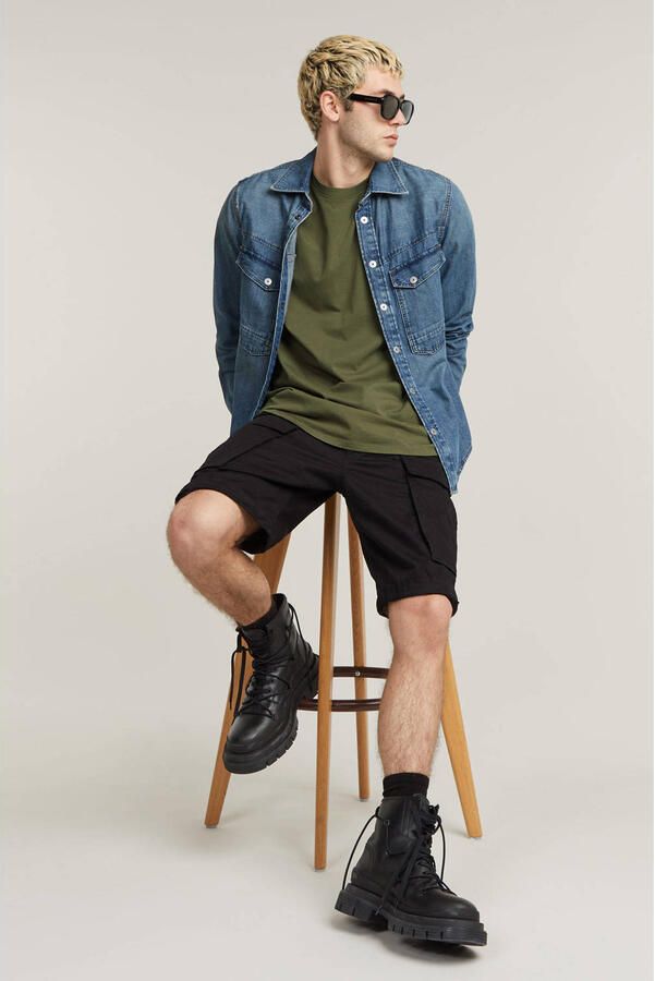 G-Star G Star RAW regular fit T shirt van biologisch katoen 723 combat