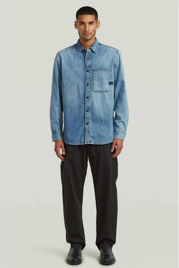 G-STAR regular casual overhemd blauw - Foto 3