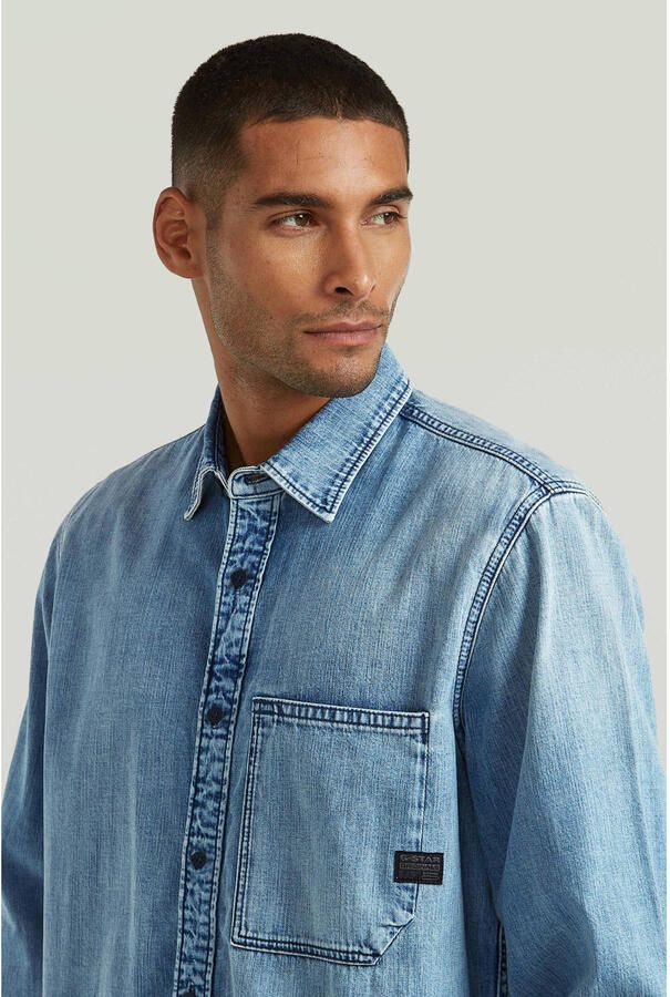G-STAR regular casual overhemd blauw - Foto 2