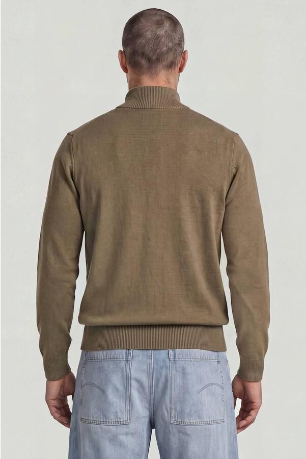 G-STAR RAW Heren Truien & Vesten Core Refined Half Zip Knit Camel - Foto 7