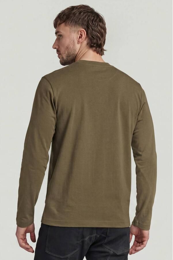 G-STAR regular fit longsleeve dark khaki - Foto 3