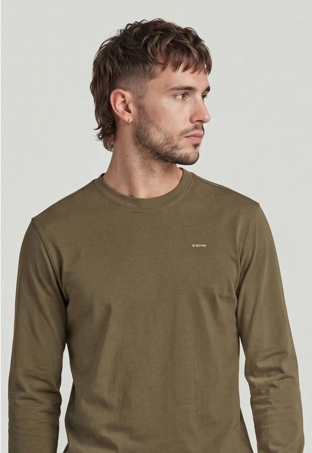 G-STAR regular fit longsleeve dark khaki - Foto 2