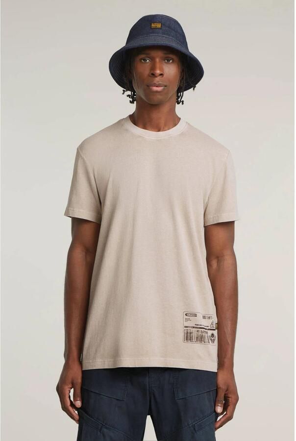 G-Star RAW Shipping Graphic Overdyed T-Shirt Beige Heren - Foto 2