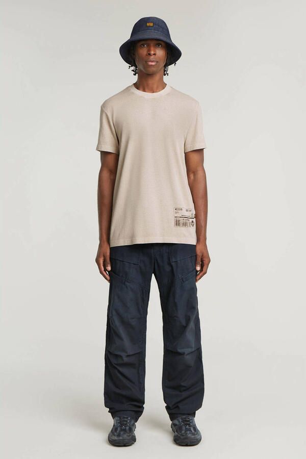 G-Star RAW Shipping Graphic Overdyed T-Shirt Beige Heren