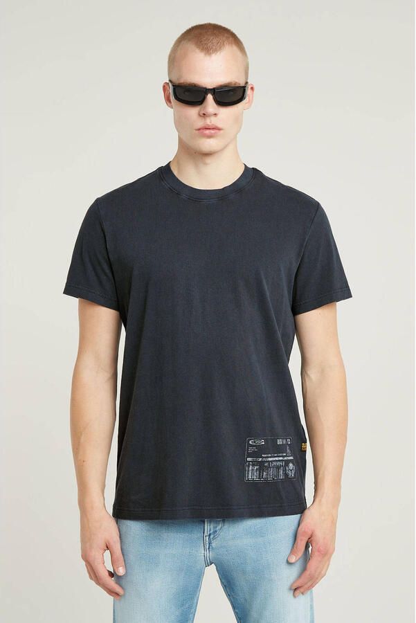 G-Star RAW Shipping Graphic Overdyed T-Shirt Donkerblauw Heren - Foto 3