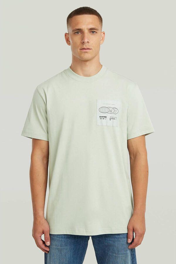 G-Star RAW Applique Graphic T-Shirt Groen Heren