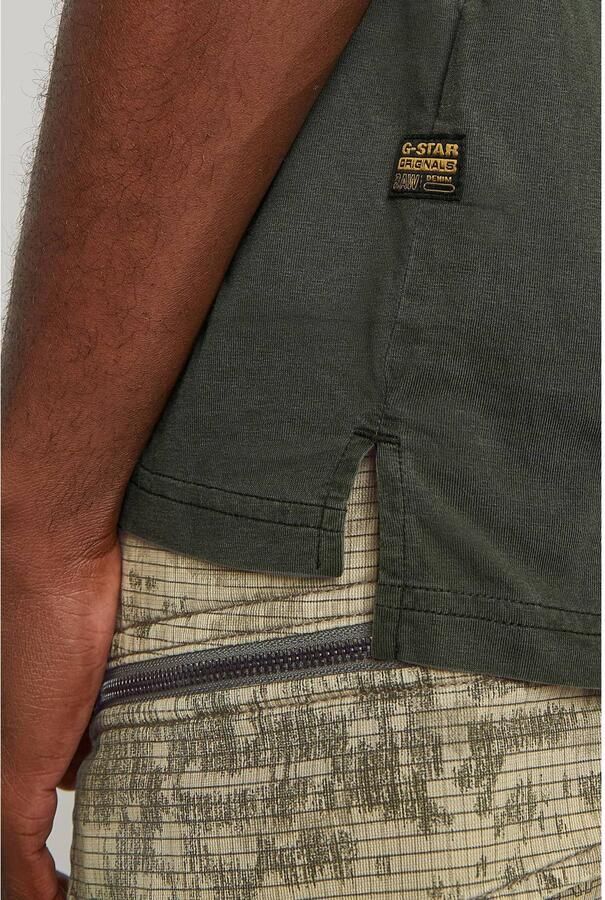 G-Star RAW T-shirt Nifous Ronde hals met ribinzet