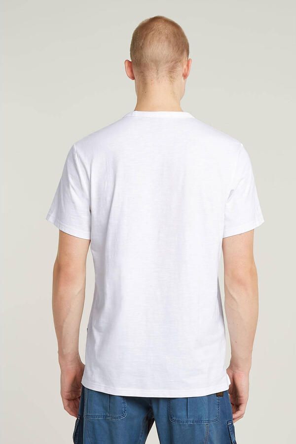 G-Star Raw T-shirt met labelstitching en ronde hals