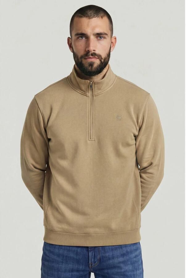 G-STAR RAW Heren Truien & Vesten Premium Core Half Zip R Sw L\s Beige - Foto 5