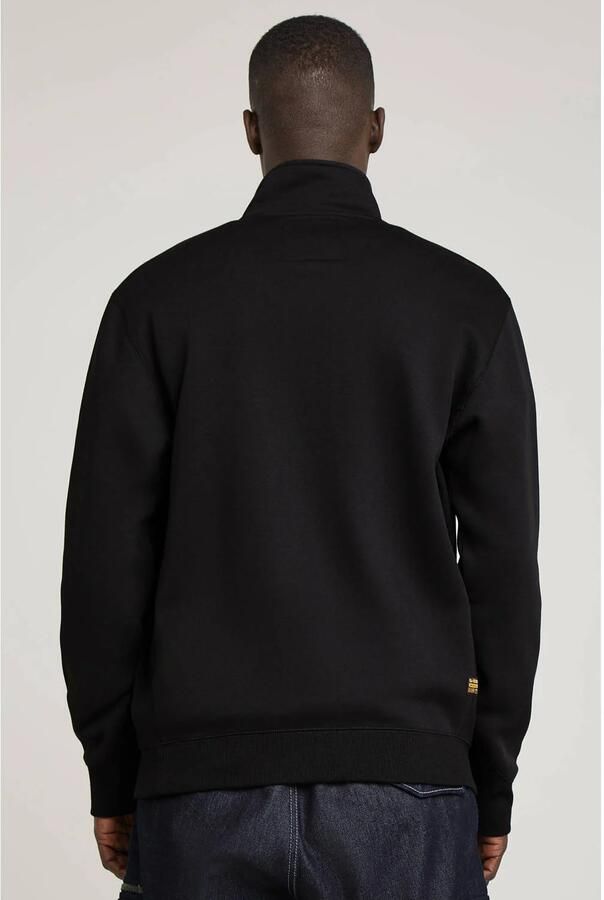 G-Star Raw Sweatshirt met schipperskraag en logostitching