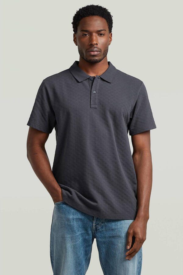 G-STAR regular polo donkerblauw