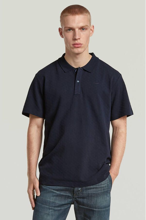 G-Star RAW Core Regular Jacquard Polo Donkerblauw Heren