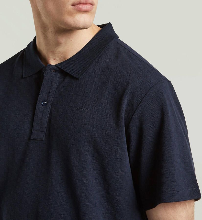 G-Star RAW Core Regular Jacquard Polo Donkerblauw Heren - Foto 2