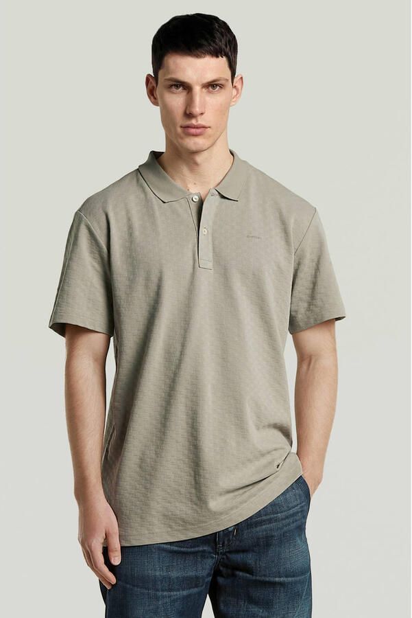G-Star RAW Core Regular Jacquard Polo Beige Heren