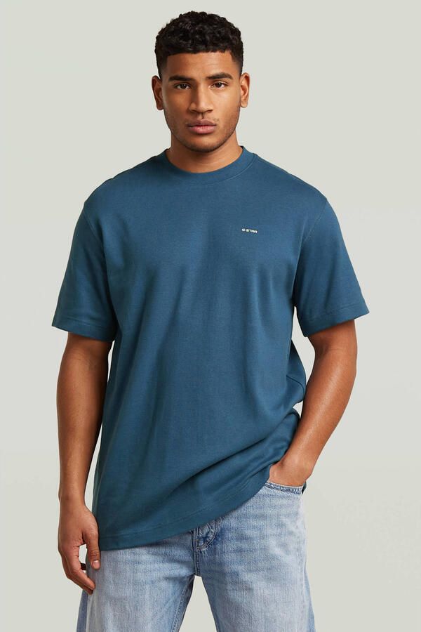 G-Star RAW True Regular T-Shirt Midden blauw Heren