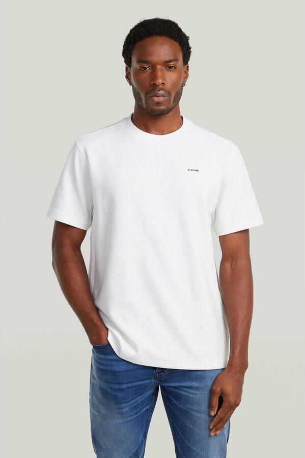 G-Star RAW True Regular Structured T-Shirt Wit Heren