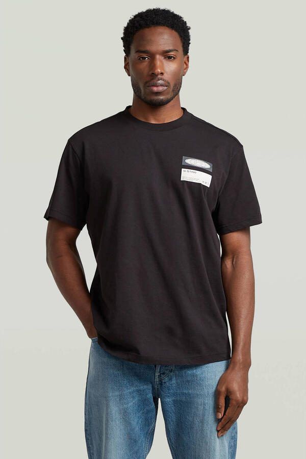 G-Star RAW Box Globe Graphic T-Shirt Zwart Heren
