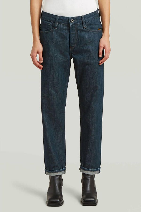 G-STAR regular waist straight leg jeans donkerblauw