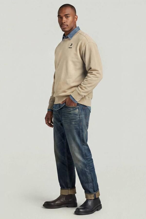 G-STAR RAW Heren Truien & Vesten Washed Multi Gr Relaxed R Sw Beige - Foto 7