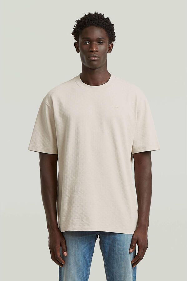 G-STAR RAW Heren Polo's & T-shirts Structured Relaxed Base R T Beige - Foto 5