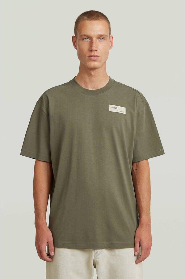 G-Star RAW HB Badge Relaxed T-Shirt Bruin Heren