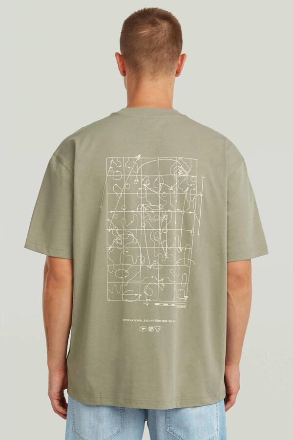G-Star RAW Back Graphic Relaxed T-shirt Groen Heren - Foto 2