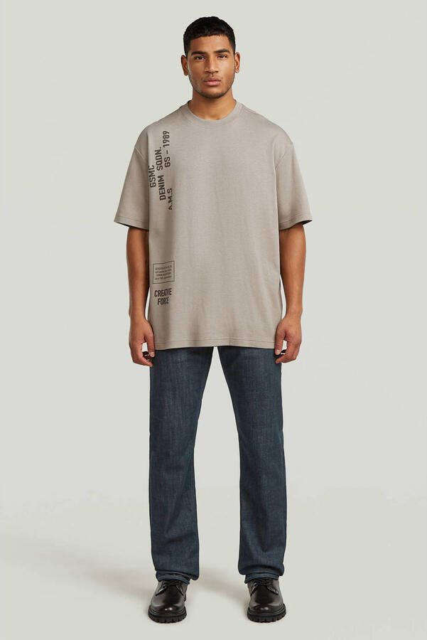 G-Star RAW Stencil Relaxed T-Shirt Beige Heren - Foto 2