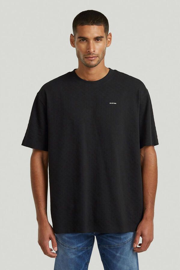G-Star RAW Structured Relaxed Base T-Shirt Zwart Heren