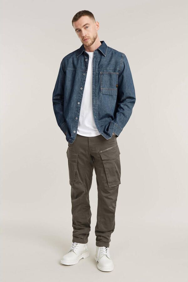 G-Star Raw Straight tapered fit cargobroek met stretch model 'Rovic' - Foto 8