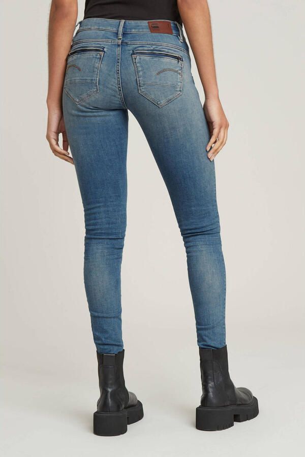 G-Star RAW Skinny fit jeans Midge Zip Mid Skinny met ritszakken achter - Foto 2
