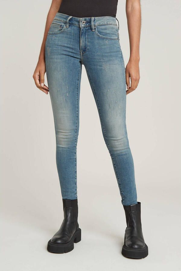 G-Star RAW Skinny fit jeans Midge Zip Mid Skinny met ritszakken achter - Foto 3