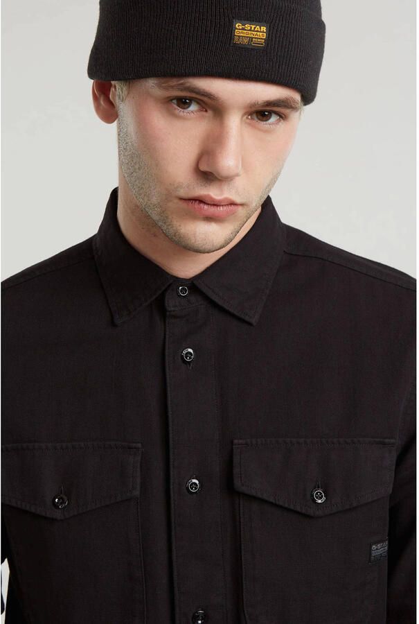 G-Star Raw Overhemd Lange Mouw D24963-D454 MARINE SLIM-B564 BLACK