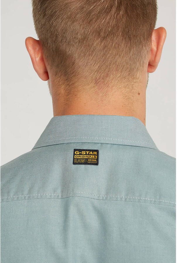 G-STAR slim fit denim overhemd Marine grijsblauw - Foto 3