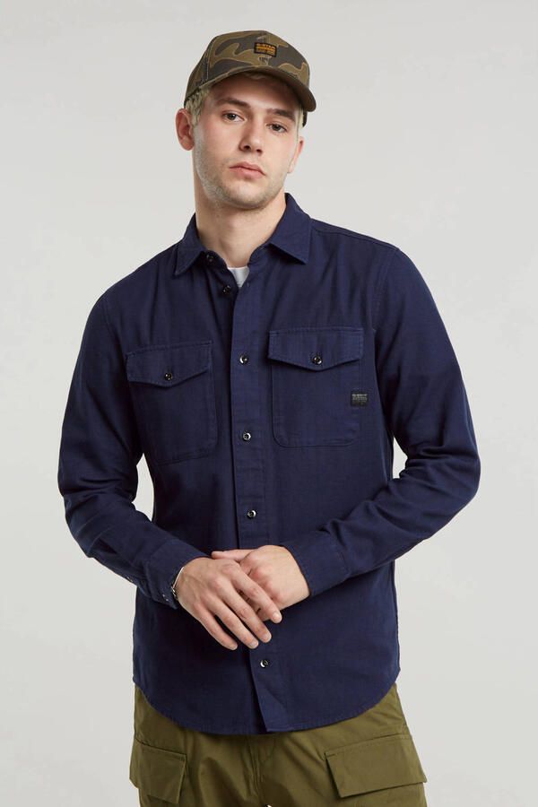 G-Star Raw Slim fit vrijetijdsoverhemd met borstzakken - Foto 2