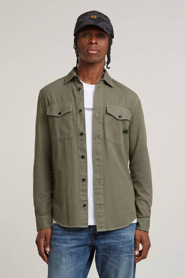 G-Star Raw Slim fit vrijetijdsoverhemd met borstzakken - Foto 3