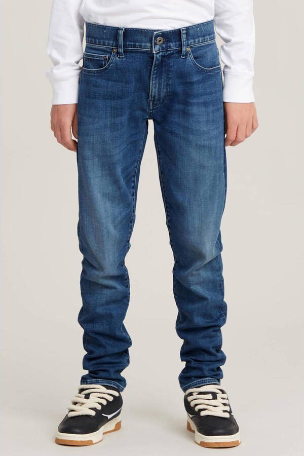 G-Star RAW Jongens 3301 Slim Jeans Midden blauw jongens