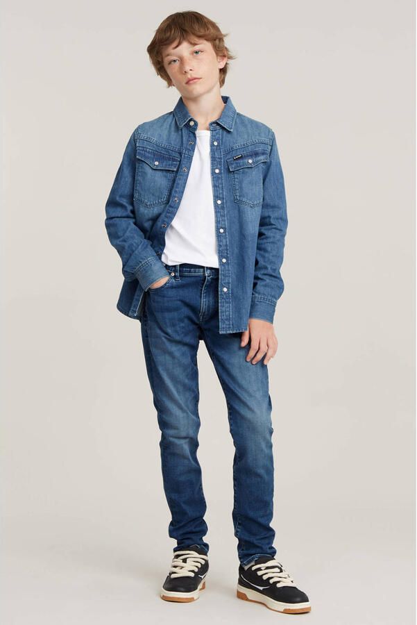 G-Star RAW Jongens 3301 Slim Jeans Midden blauw jongens