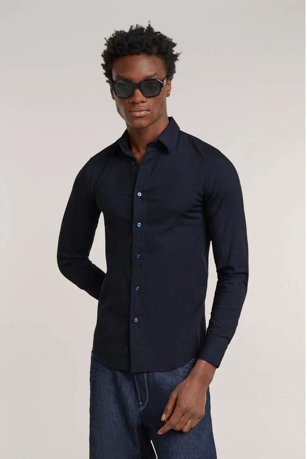 G-Star Raw Overhemd Lange Mouw UNIFORM SLIM SHIRT LS