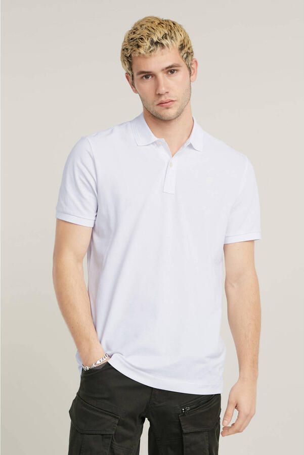 G-STAR RAW Heren Polo's & T-shirts Dunda Slim Polo S s Gebroken Wit - Foto 6