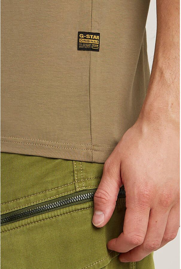 G-STAR RAW Heren Polo's & T-shirts Slim Base R T S s Khaki - Foto 5