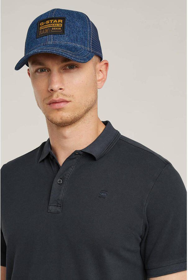 G-Star RAW Dunda Overdyed Slim Polo Donkerblauw Heren - Foto 2